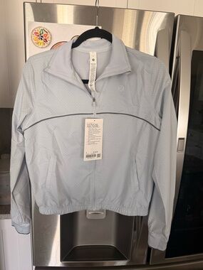 lululemon athletica Light Blue Perforated Zip Jacket